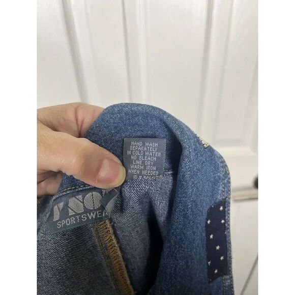 Y Not Sportswear American Flag Women’s Denim‎ Vest Size Small - Picture 9 of 9